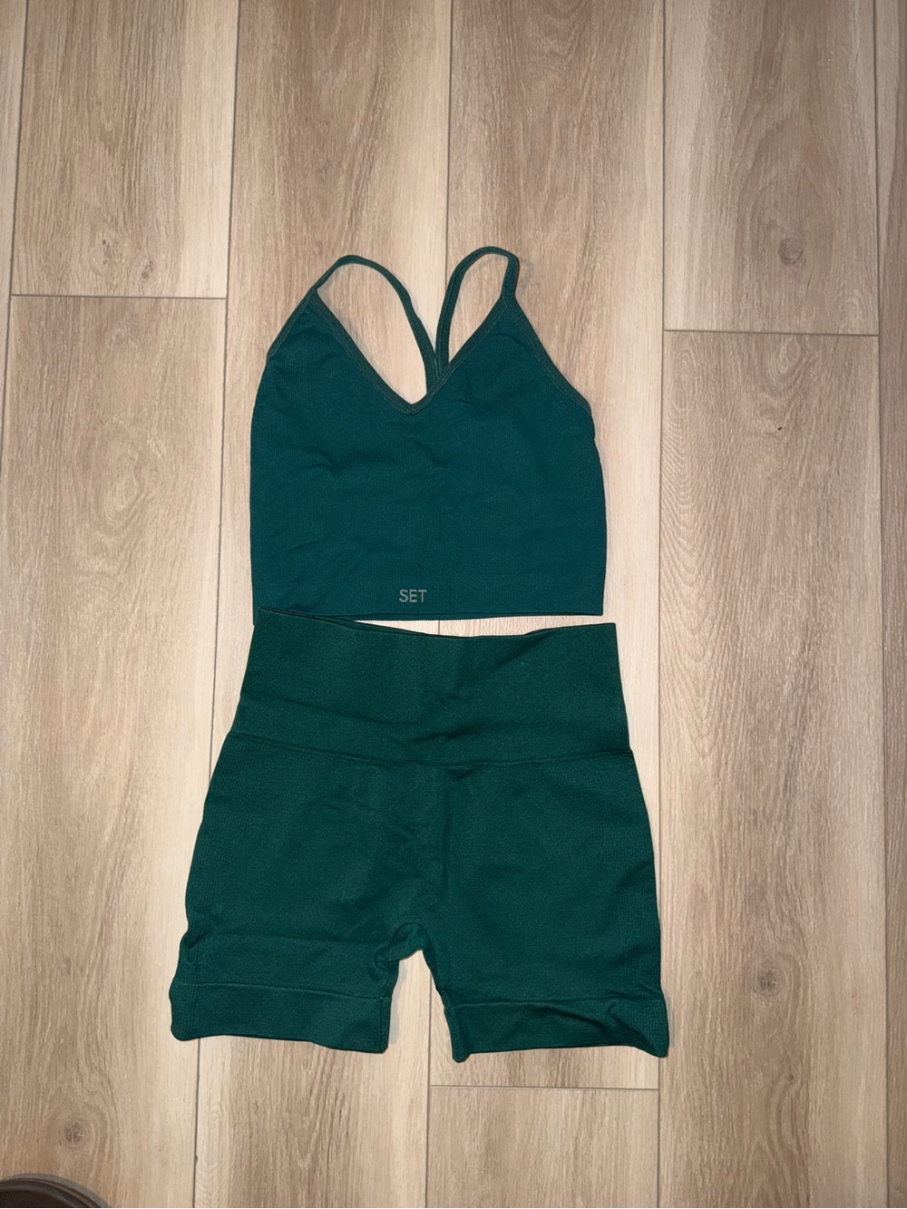 SET Active Set in Mojito - Sports Bra and Bike Shorts